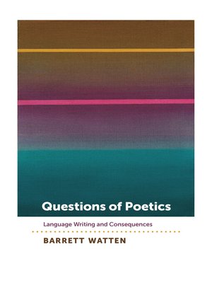 cover image of Questions of Poetics